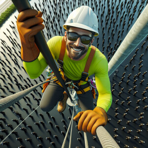 man climbing a 150 foot cell phone tower, Photoshoot, DSLR, Top-...
