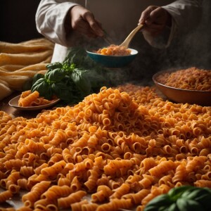 prepare the Genoa ragu with radiatori pasta and basil