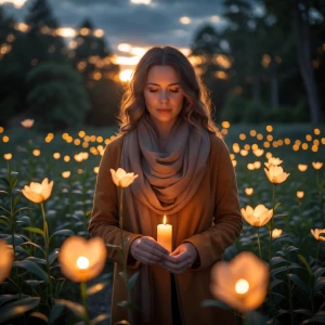 Suggestion:
“Golden hour magic ✨ Wrapped in warmth, kissed by t...