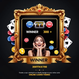 Create a vibrant image for an online casino business, incorporat...