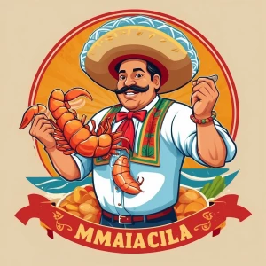 Create a logo for "Netos Mariscos La Gloria De Malbiri" featurin...