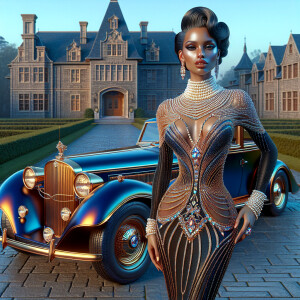 Create a vibrant, 3-D realistic illustration of an light skin, H...