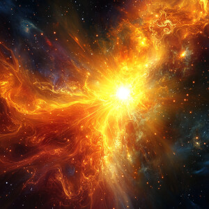 A brilliantly shining solar flare, its radiance almost blinding...