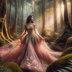 Create a beautiful young adult girl in a most magnificent ethere...