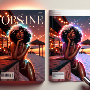 3-D image of a beautiful LIGHT SKIN, African-American woman she...