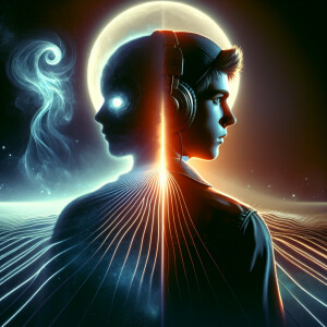 "Envision a mysterious and cool profile picture that perfectly e...