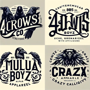 Create a logo design for "4Crows Co.", incorporating a stylistic...