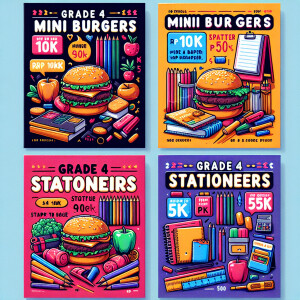 Make a flyer for market day grade 4. No children on the picture....