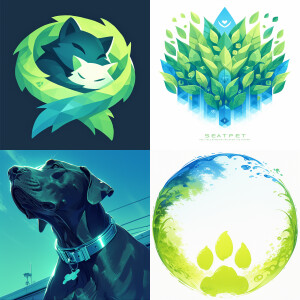 Design a sleek and modern logo for 'SmartPet' that reflects a fu...