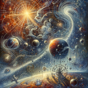 Space time, continuum, solar energy, squiggly, lines, Einstein,...