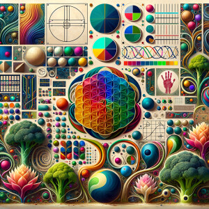 The golden ratio, Minimalist art Circuit, boards, circuitry, diagrams Cellular structures, DNA, circuit boards, colorful wires,  asian and Egyptian  graffiti, lie detector graphs, cardio, printout , branches infinity sign, cave, Art, handprints, distant birds flying, flowering vines, abstract, painting, Broccoli Fibonacci sequence