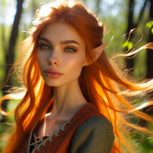 Elf female orange hairs