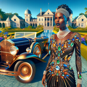Create a vibrant, 3-D realistic illustration of an light skin, H...