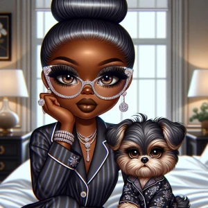 Create an image of a modern African-American, Betty Boop reimagi...