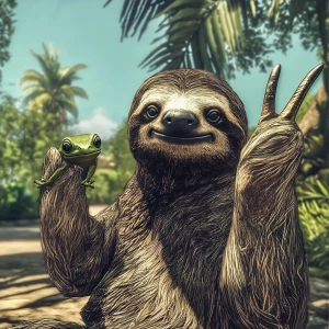 Sloths slerf meme,put a frog, GTA style