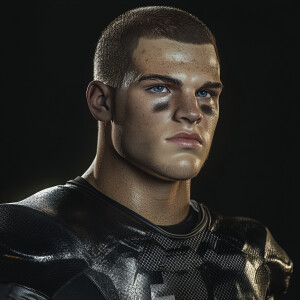 Generate a high-resolution digital image depicting a senior spor...