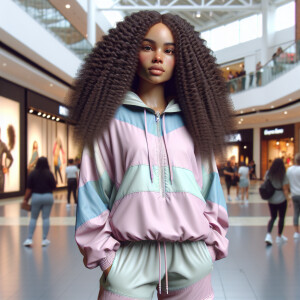 Generate an 3-D realistic image featuring a light skin African-A...