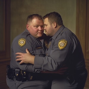 Lifesize digital photography portrait of a best romantic buddies...
