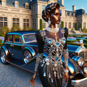 Create a vibrant, 3-D realistic illustration of an light skin, H...