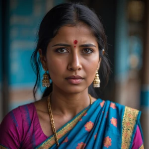 Photography, look to the front, south asia woman