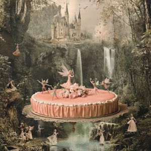 Please make a hyperrealistic vintage photo with fairy elf magica...