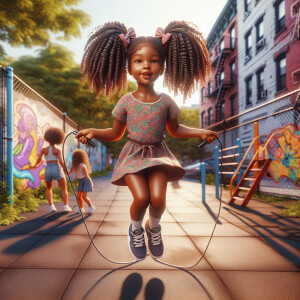 Playground landscape: Street style art, A pretty little African...