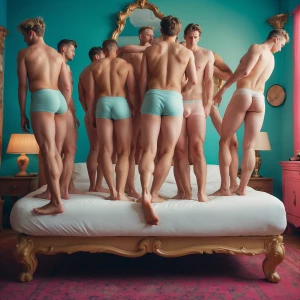 Lycsns guys showing off the bed legs ever