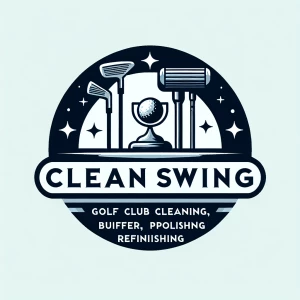 Design a sleek, minimalist logo for "Clean Swing," a service specializing in golf club cleaning, buffering, polishing, and refinishing. The logo should convey a premium, high-quality feel, reminiscent of esteemed sporting goods brands such as Nike, Adidas, Callaway, and Reebok. Focus on simplicity, effective use of negative space, and restrict the design to a maximum of three colors or elements, aligned with contemporary logo design standards. Exclude any cartoon-like graphics, intricate details, or text, including letters and numbers.