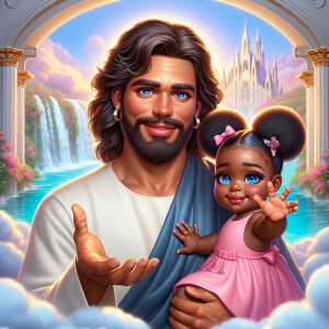 Create a 3D realistic artwork featuring the phrase 'Jesus Saves'...