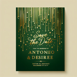 Save the Date invitation that states Save the Date for the Marri...