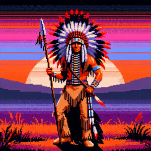 American Indian warrior