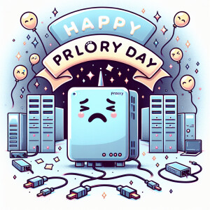 "Craft an elegantly humorous greeting card for 'Happy Proxy Fail...