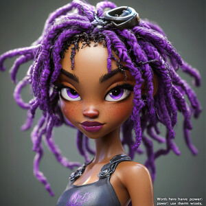 Design an ultra-high-resolution, 3D image of an African American...