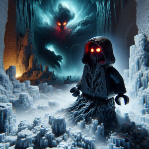 dark art menacing elsa from frozen with cracked epidermis,glowin...