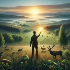 With the sun in my hand
Gonna throw the sun
Way across the land-...