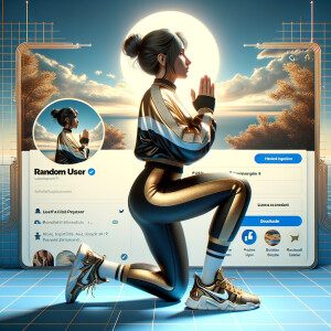 Create a 3D illustration of a realistic light skinned African-Am...