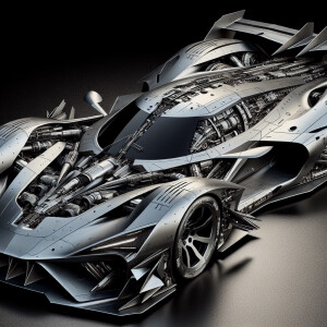 A wide angle shot full body of  highly detailed model of a Porsc...