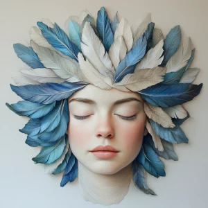 Call formed out of feathers