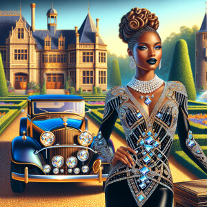 Create a vibrant, 3-D realistic illustration of an light skin, H...