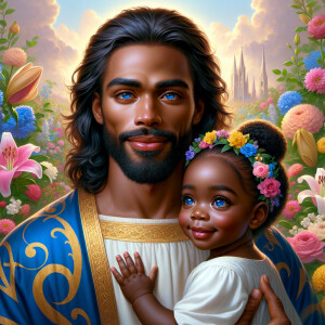 Generate an image of a very handsome, light-skinned African-Amer...
