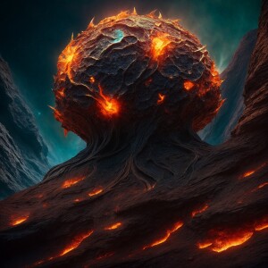 A grotesque peculiar meteorite mariner, its twisted limbs resemb...