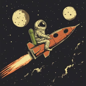 PEPE meme.flying on rocket to the moon, in GTA San Andreas and c...