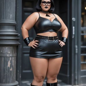 Create a very curvy and very busty woman of Ashkenazi, German, F...