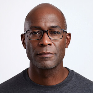 Portray a 56-year-old African American man from California with...