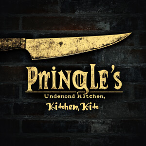 Create a logo for "Pringle's Underground Kitchen," encapsulating...