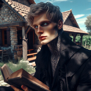 Caranthir-Ar-Fieniel from the Witcher. Black eldritch armor. Pal...