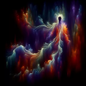 A mesmerizingly ethereal plasma phantom, its luminescent tendril...