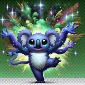 create a pixar style design with Stitch with two legs and two ar...