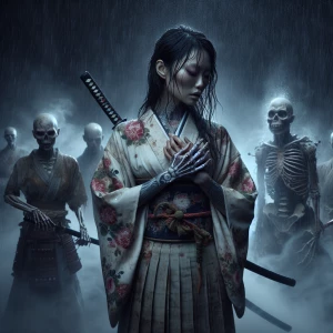 cheek profile image]a real to life japanese woman stands in the...