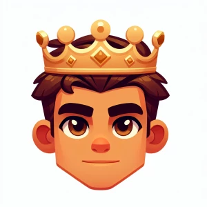 Create a cartoon character depiction of a brown-skinned, hazel-e...